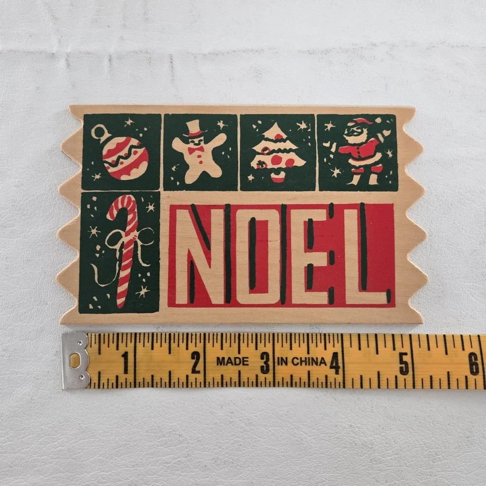 Merry Christmas Season's Greetings Wood Postcards Lot Of 5 New ATTCO-227 Holiday